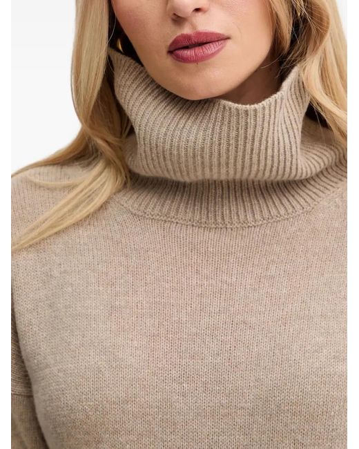 SIMONA CORSELLINI Natural Turtleneck Sweater