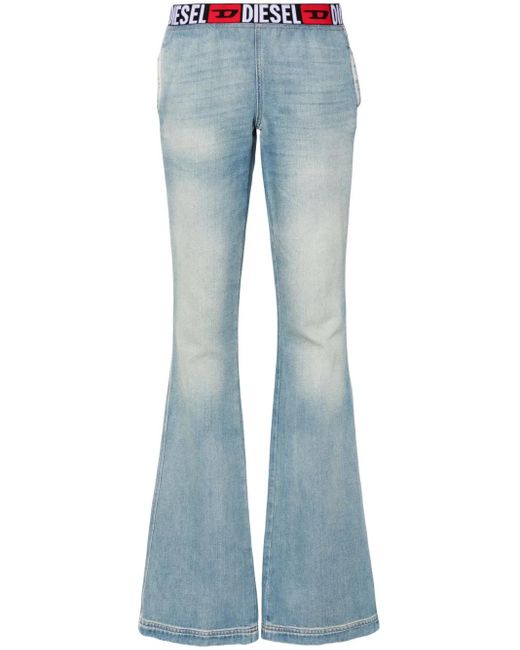 DIESEL Blue Jeans Mit Logo-Bund