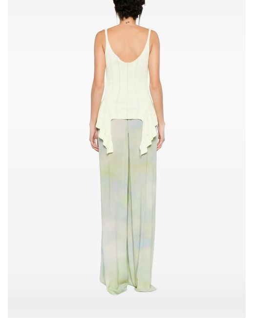 Blumarine White V-Neck Top