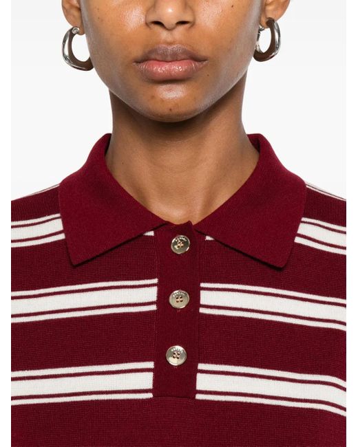 Sandro ストライプ トップ Red