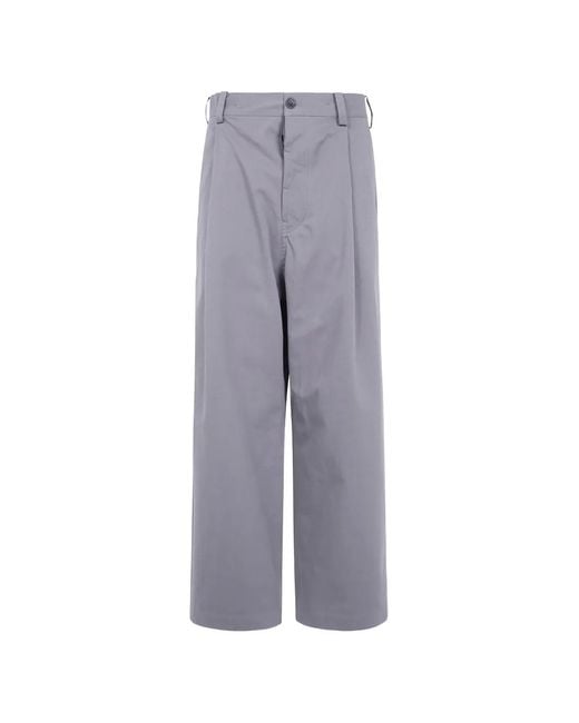 Sofie D'Hoore Gray Pleated Wide-Leg Trousers