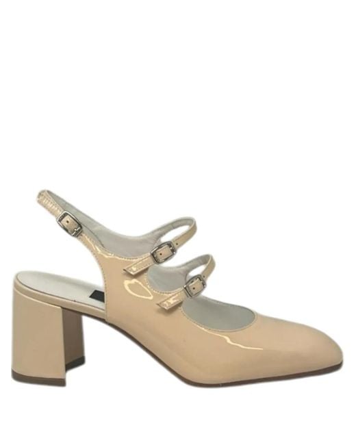 CAREL PARIS Natural 60Mm Banana Slingback Pumps