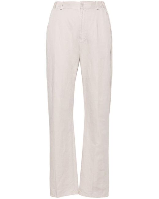 Private 0204 White Mid-rise Straight-leg Trousers