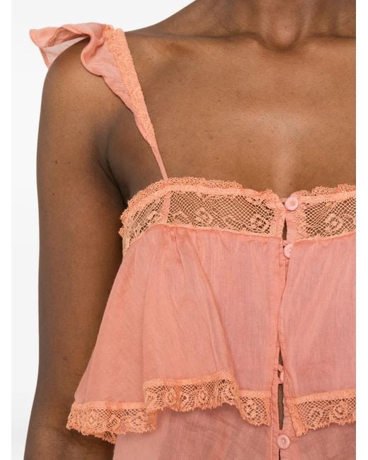 Forte_forte Pink Blouse À Volants