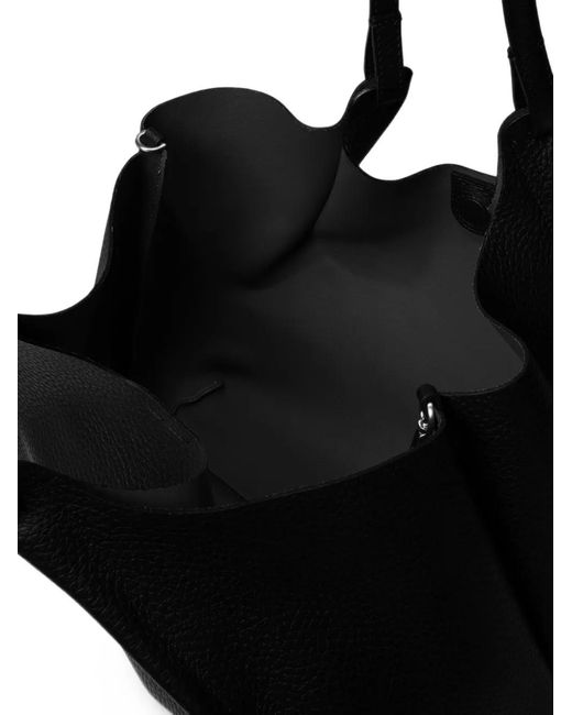 Gianni Chiarini Black Large Dua Leather Shoulder Bag