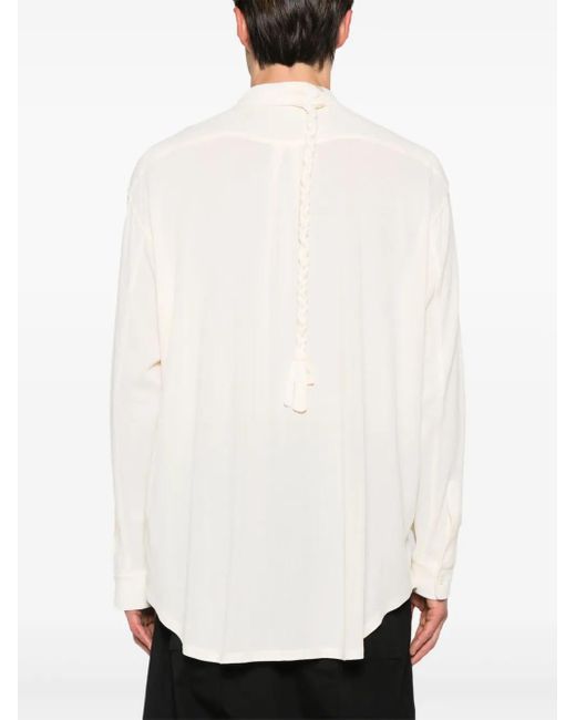 Magliano White Intimo Log-Sleeve Ribbed Shirt for men