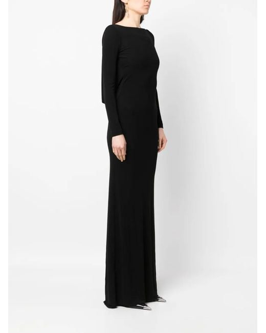 DSquared² Black Open Back Long Dress