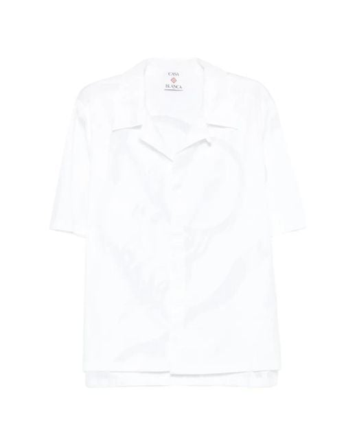 Casablanca White Patterned Shirt for men