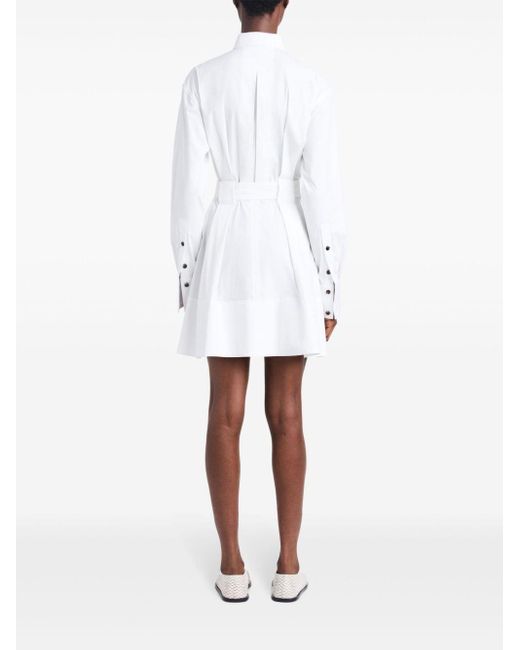 Proenza Schouler White Long-sleeve Poplin Shirt Dress