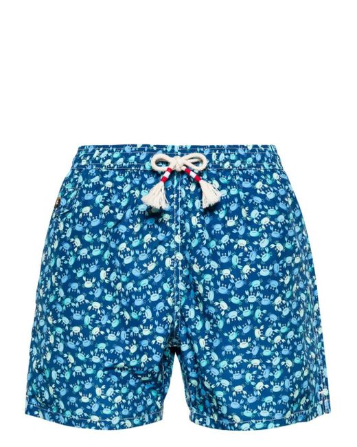 Mc2 Saint Barth Blue Granky Crab-print Swim Shorts for men