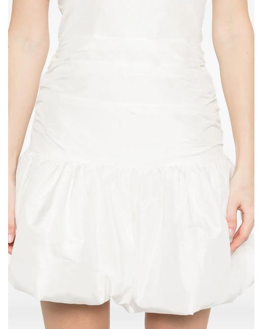 ROTATE BIRGER CHRISTENSEN White Taffeta Balloon Mini Dress