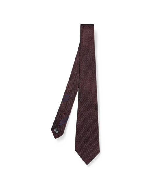 Zegna Purple Geometric-Pattern Silk Tie for men