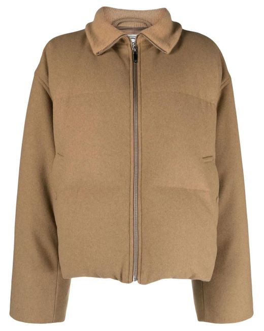 Totême  Brown Gefütterte Jacke Aus Filz