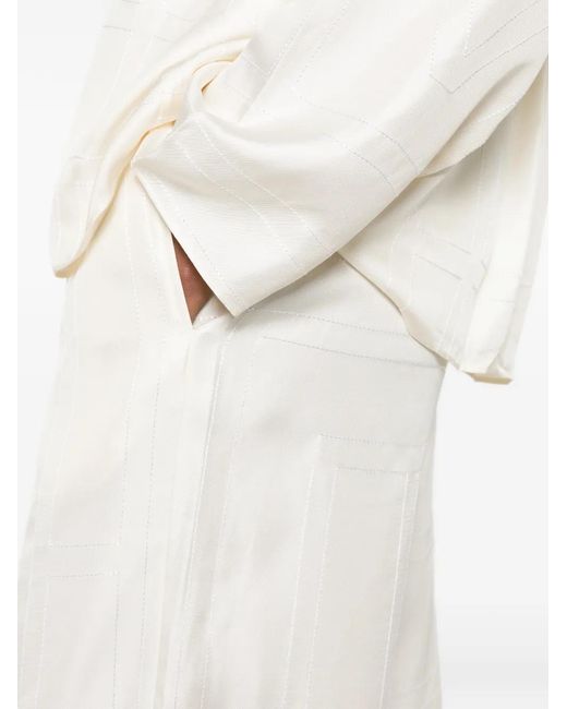 Totême  White Silk Palazzo Pants