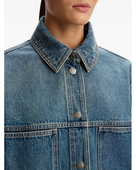 12 STOREEZ Blue Denim Shirt