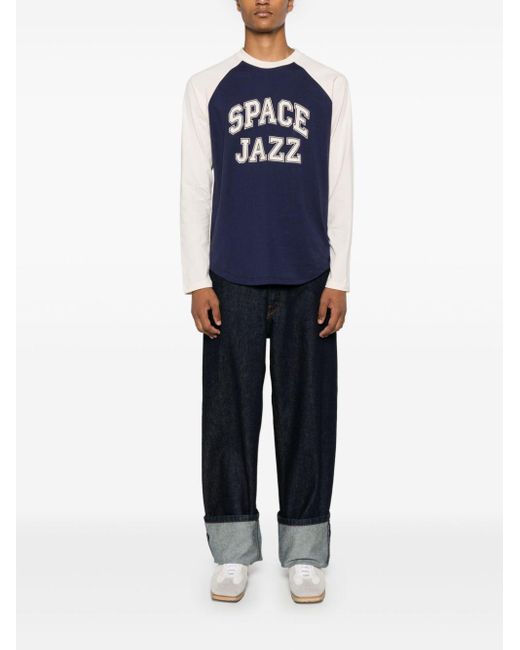 Wales Bonner Space Jazz T-Shirt in Blue for Men | Lyst