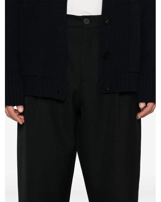 Studio Nicholson Black Tuck Trousers for men