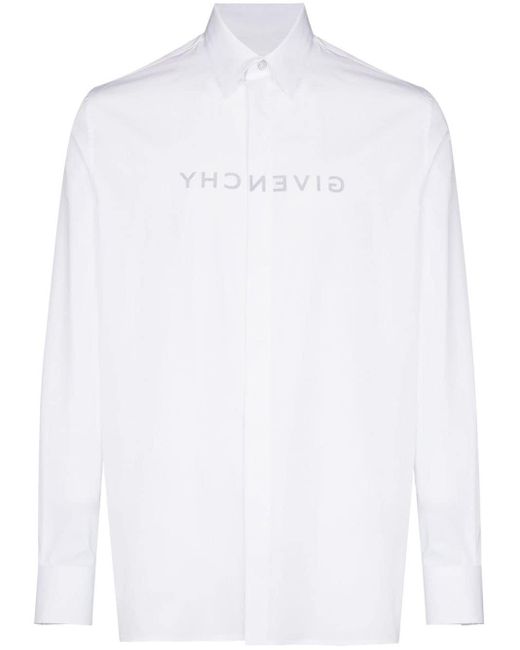 メンズ Givenchy ポプリンシャツ White