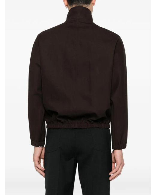 Courreges Black Zip-Up Bomber Jacket for men
