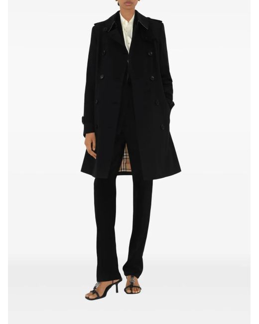 Burberry Black Chelsea Heritage Belted Trench Coat