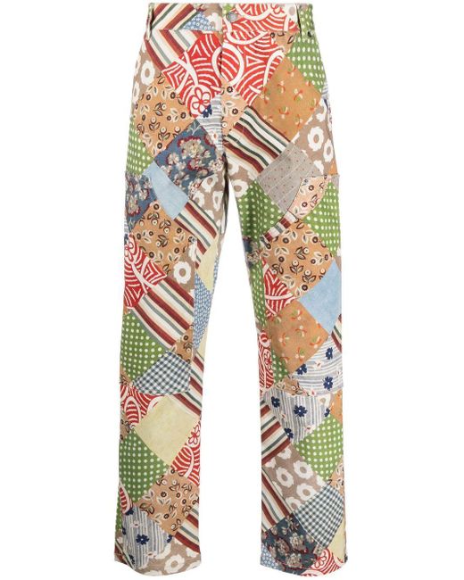 Moschino Patchwork Straight-leg Trousers for Men | Lyst