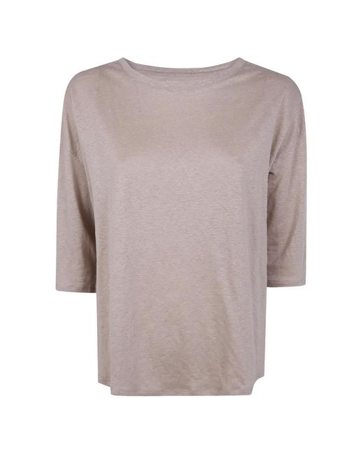 Majestic Filatures Gray 3/4 Length-Sleeve T-Shirt