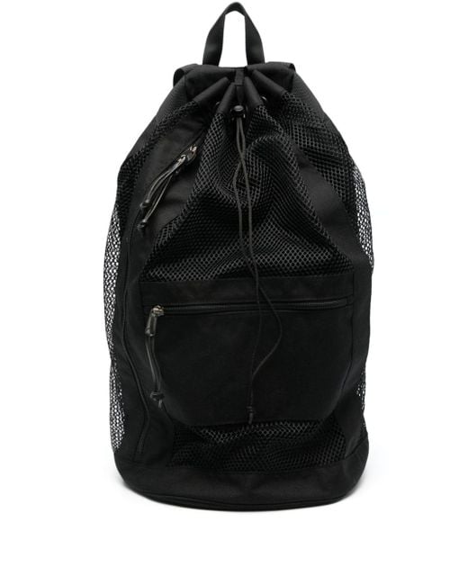 Auralee Black Large Mesh Backpack for men