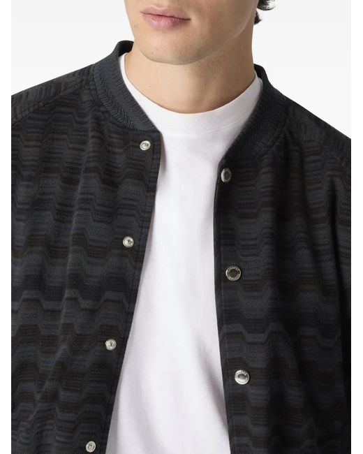 Missoni Blue Cotton Bomber Jacket for men