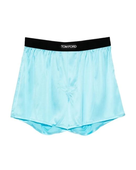 Boxer Con Logo di Tom Ford in Blue da Uomo