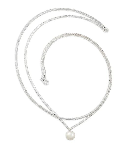 Sapir Bachar White Pearl Double-Chain Belt