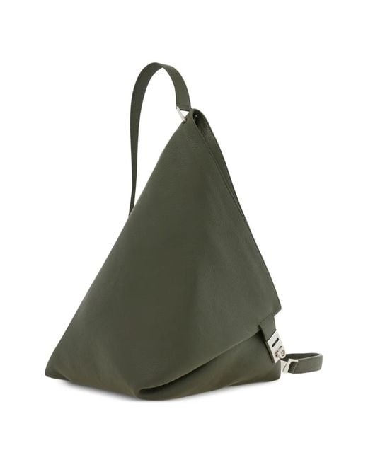 Ferragamo Green Hug Buckle Sling Bag for men