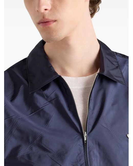 Prada Blue Re-Nylon Shirt for men
