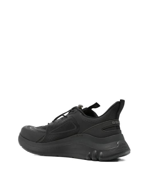 BBACK Black Toggle-Fastening Panelled Sneakers for men