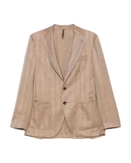 Dell'Oglio Natural Wool-Blend Blazer for men