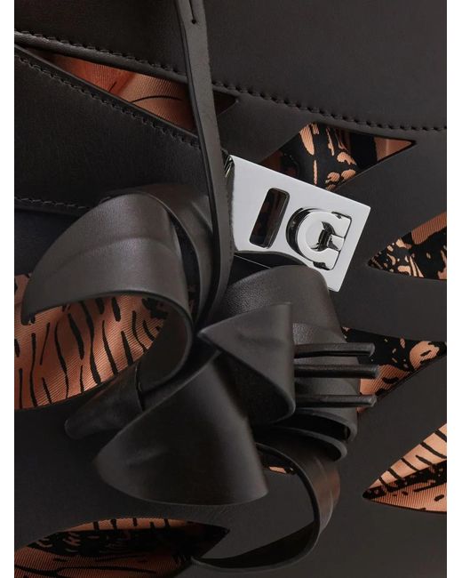 Ferragamo Black Large Back To Earth Hug Tote Bag