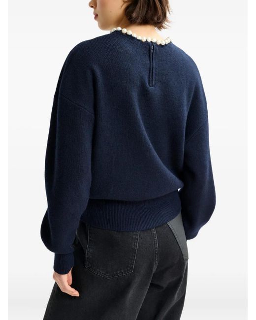 Essentiel Antwerp Blue "Inti" Pullover With Beads
