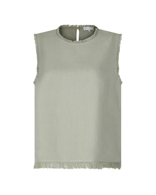 Antonelli Green Fringed-Trim Top
