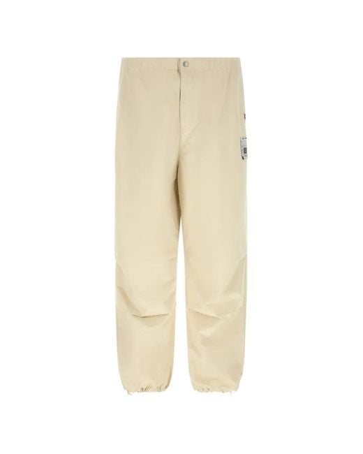 Maison Mihara Yasuhiro Natural Ripstop Logo Patch Trousers for men