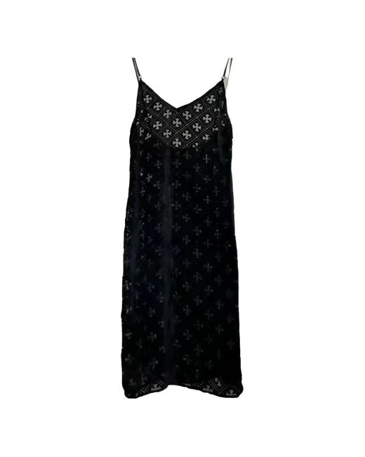 Chrome Hearts Black Monogram-Pattern Mini Dress