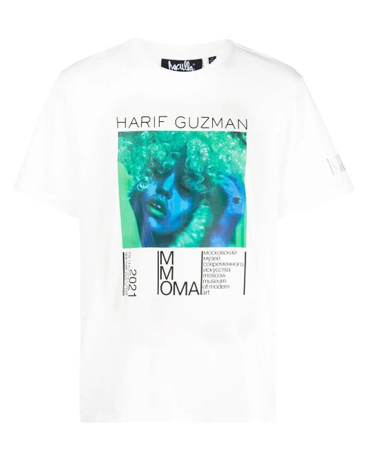 Haculla Blue Georgia Graphic-Print T-Shirt for men