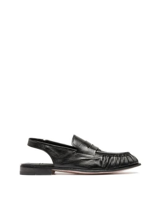 Officine Creative White Mocassins Solitude 102 À Fronces
