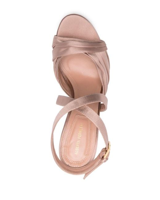 Sandalias con tacón de 100 mm Alberta Ferretti de color Pink