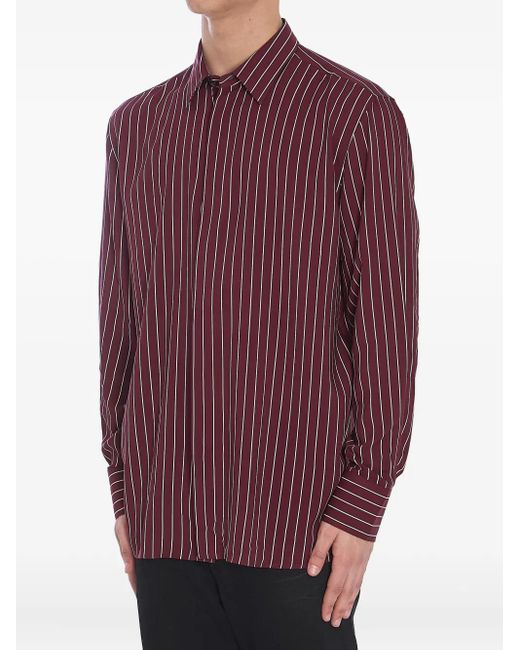 Saint Laurent Purple Striped Shirt for men