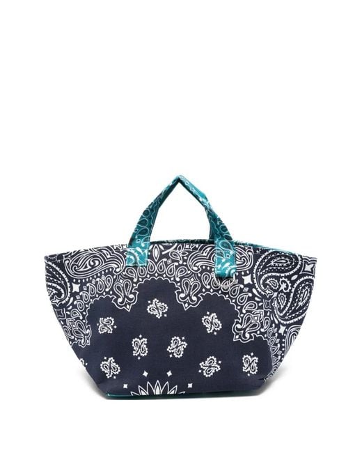 Call it By Your Name Blue Bandana-Print Tote Bag