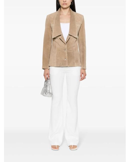 Coperni Natural Suede Single-Breasted Jacket