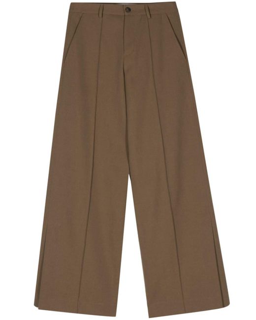 Societe Anonyme Brown Open Marl Straight-leg Trousers