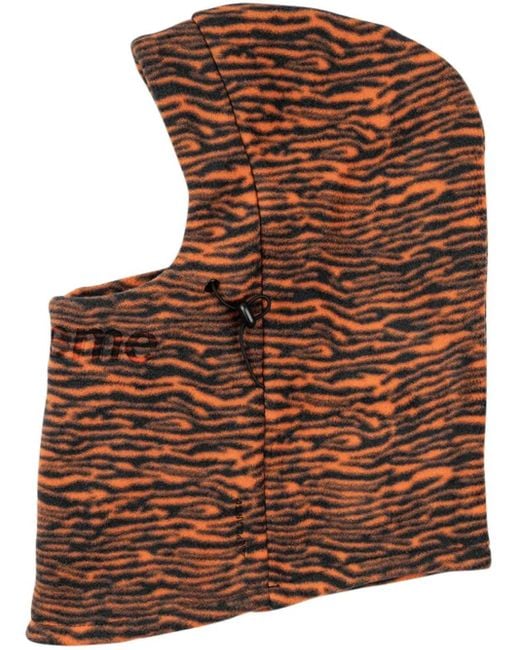 Supreme Brown X Polartec Cagoule À Imprimé Tigre