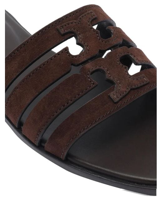 Tory Burch White Suede Flat Sandals