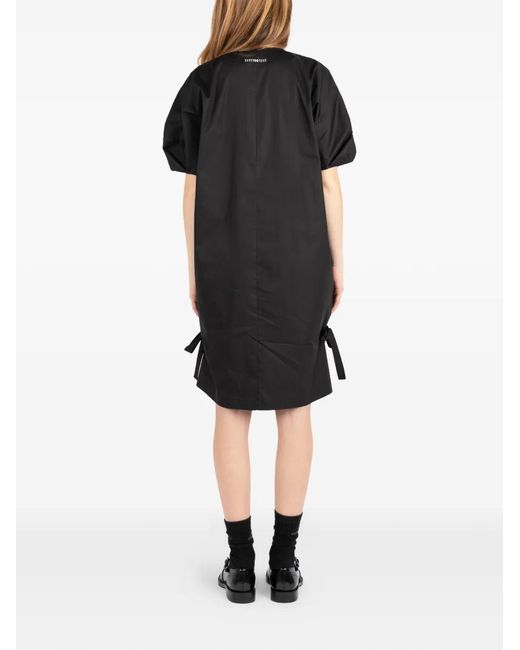 Societe Anonyme Black Osaka Puffed.-Sleeve Midi Dress