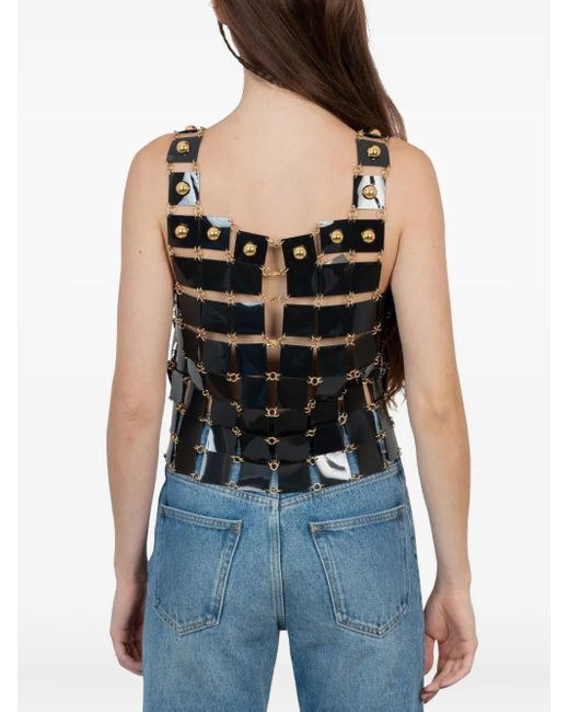 Rabanne Blue Square-Panelled Top